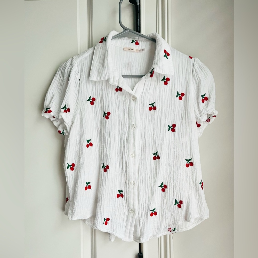 Francescas- cherry embroidery Blouse